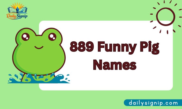 889 Funny Pig Names