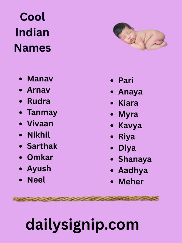 Cool Indian Names
