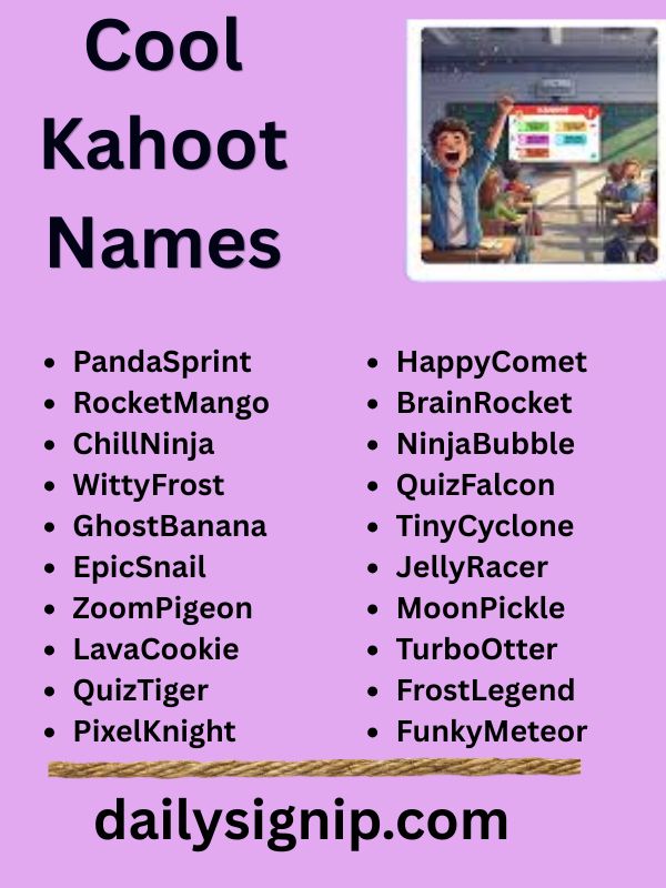 Cool Kahoot Names