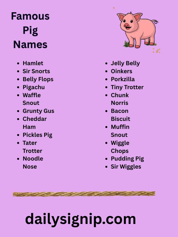 Famous Pig Names