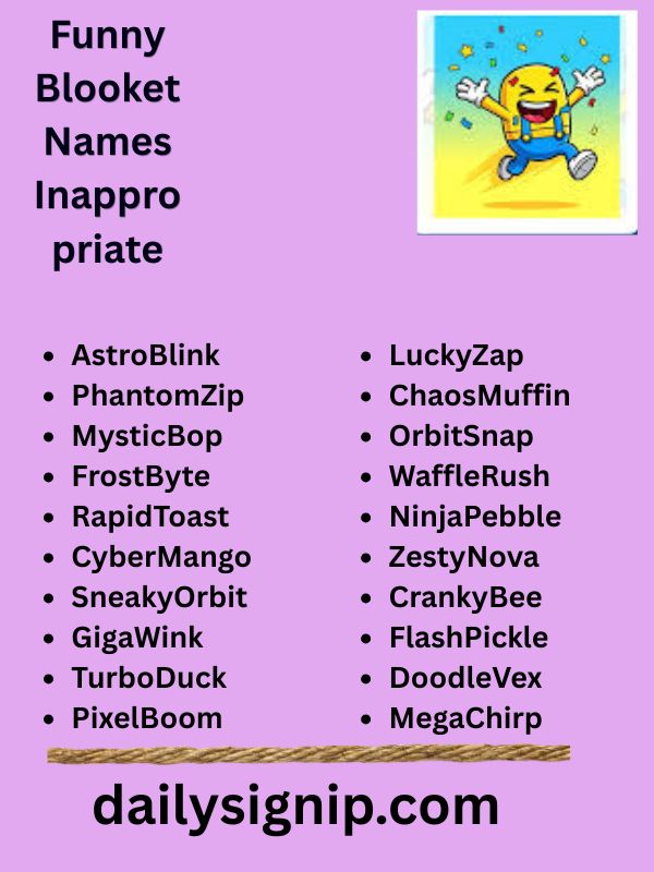 Funny Blooket Names Inappropriate