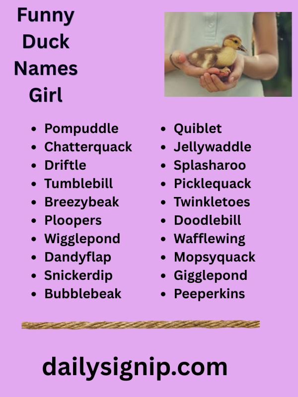Funny Duck Names Girl