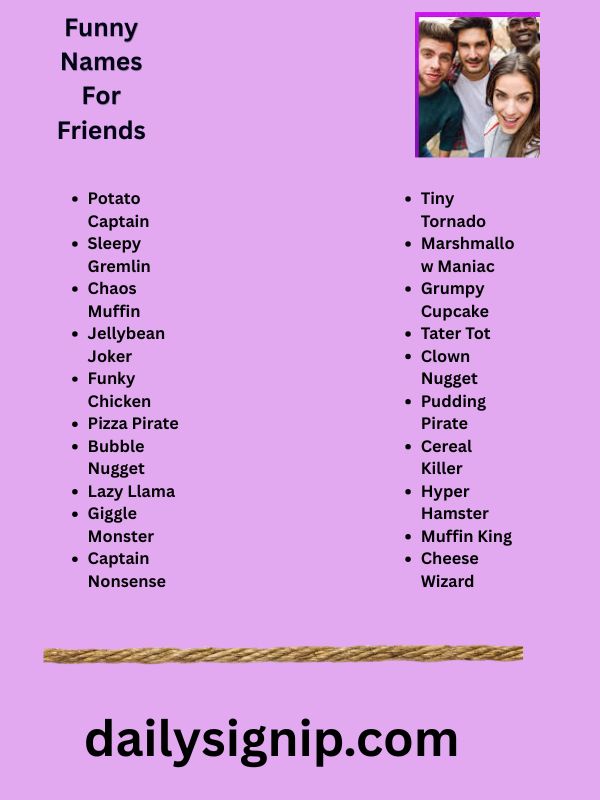 Funny Names For Friends