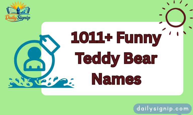 1011+ Funny Teddy Bear Names