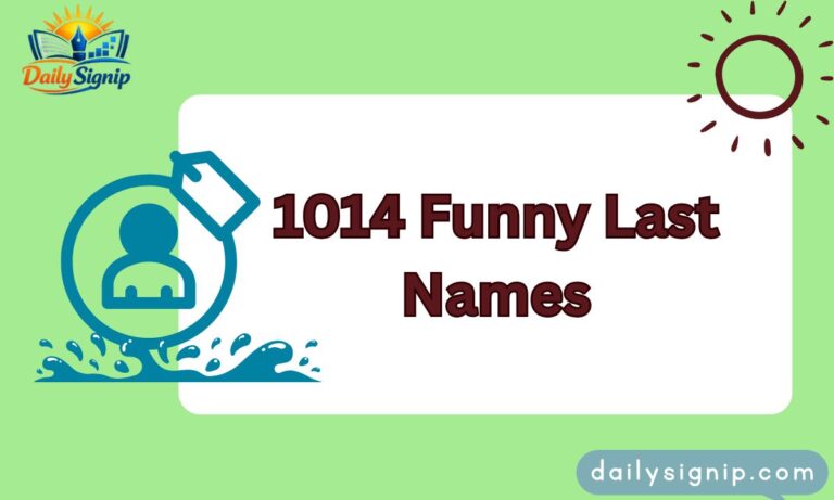 1014 Funny Last Names