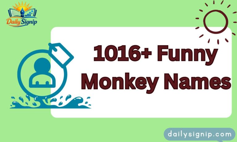 1016+ Funny Monkey Names