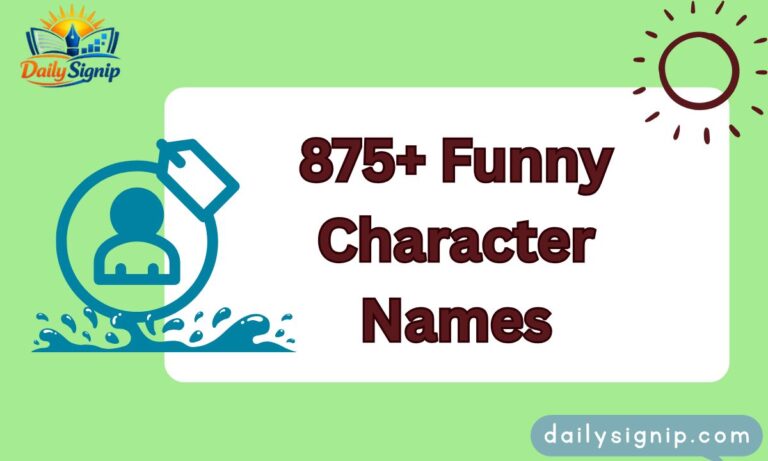 875+ Funny Character Names