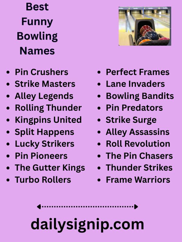 Best Funny Bowling Names