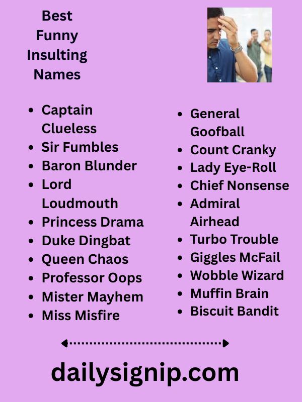 Best Funny Insulting Names
