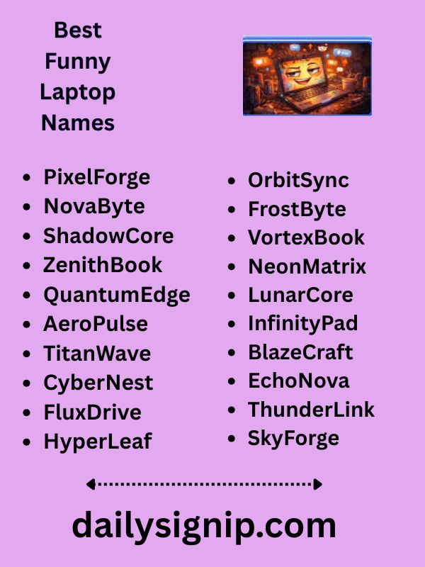 Best Funny Laptop Names