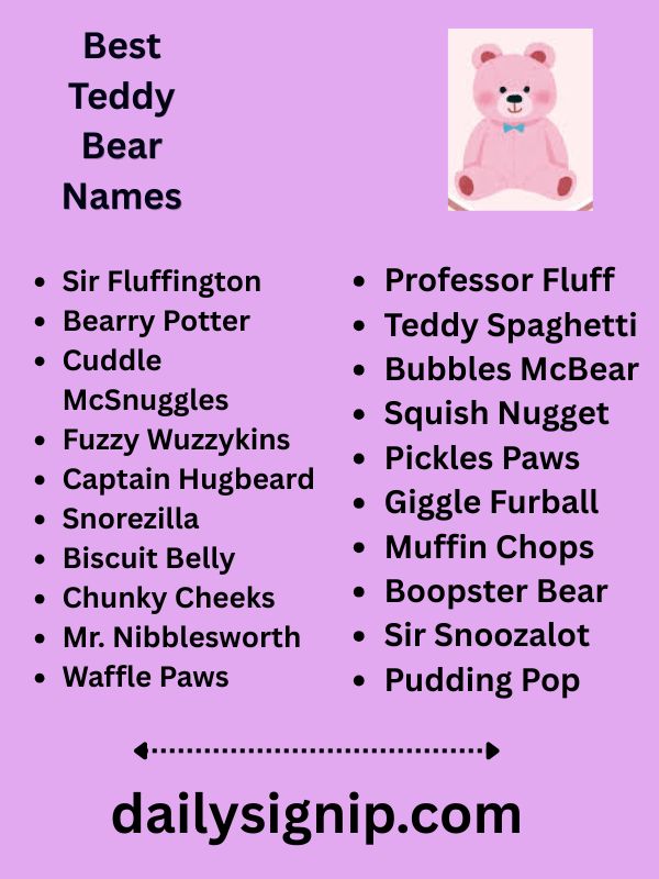 Best Teddy Bear Names