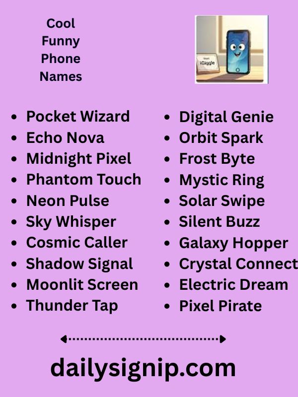 Cool Funny Phone Names