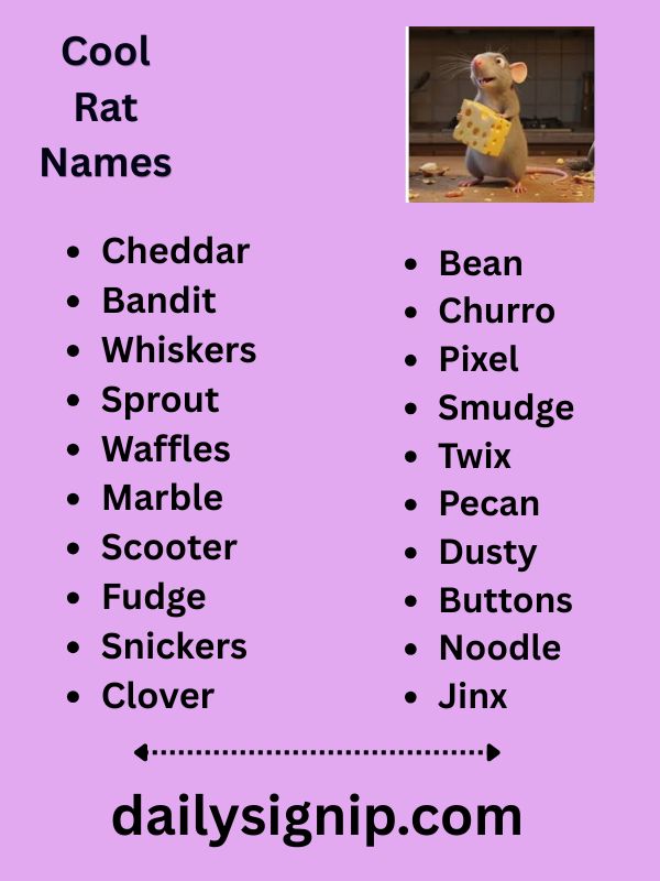 Cool Rat Names