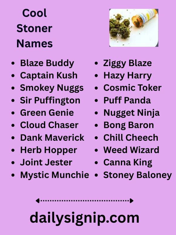 Cool Stoner Names