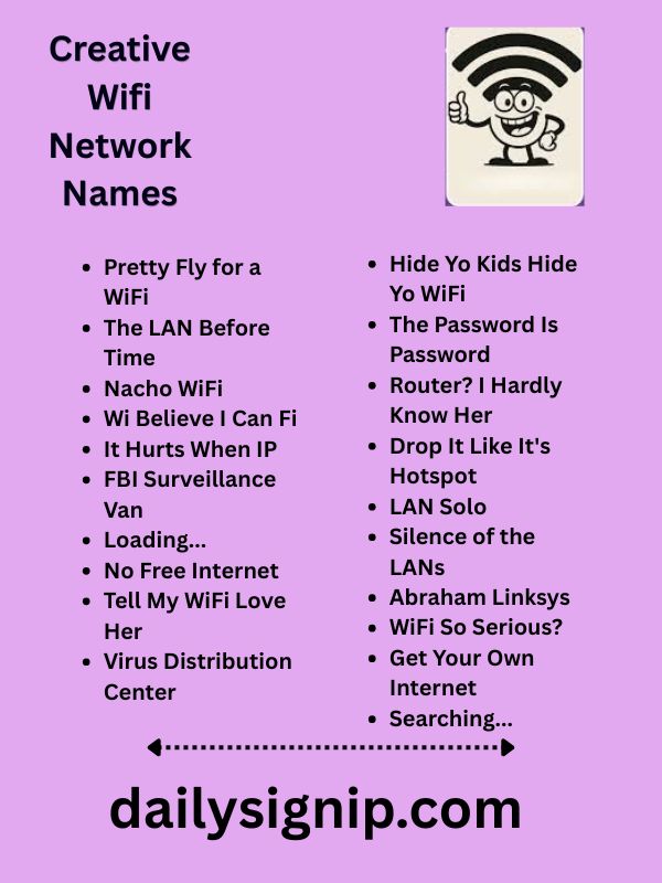 Creative Wifi Network Names