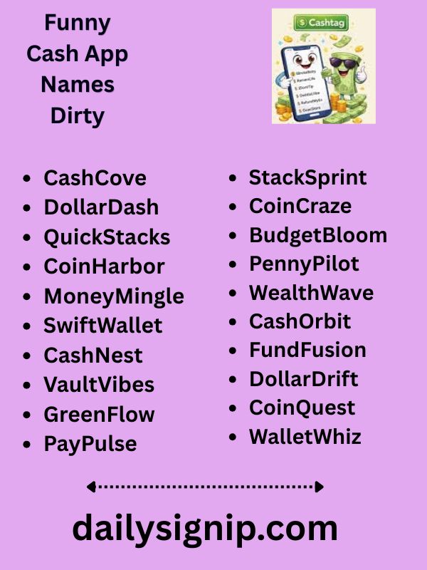 Funny Cash App Names Dirty