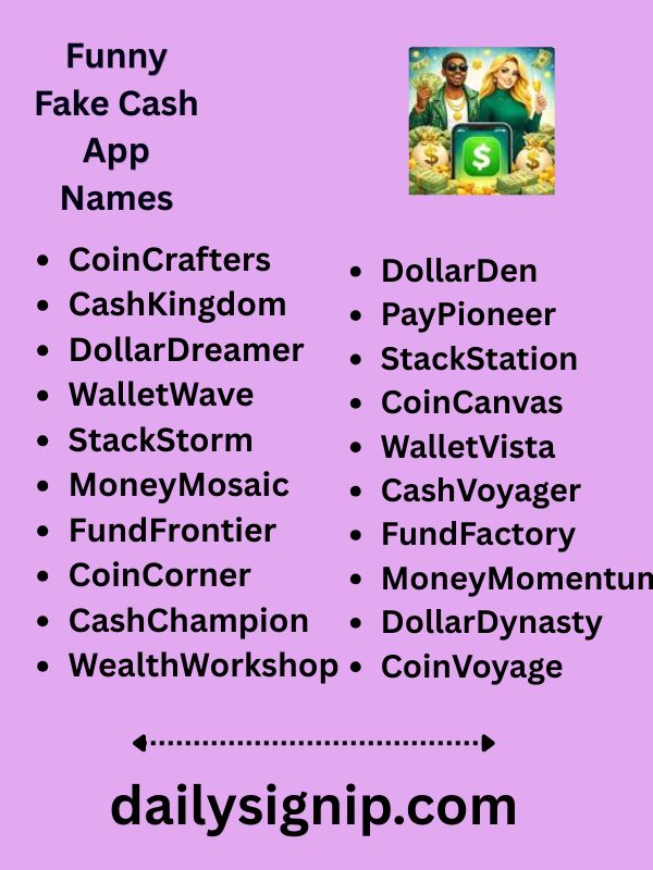 Funny Fake Cash App Names