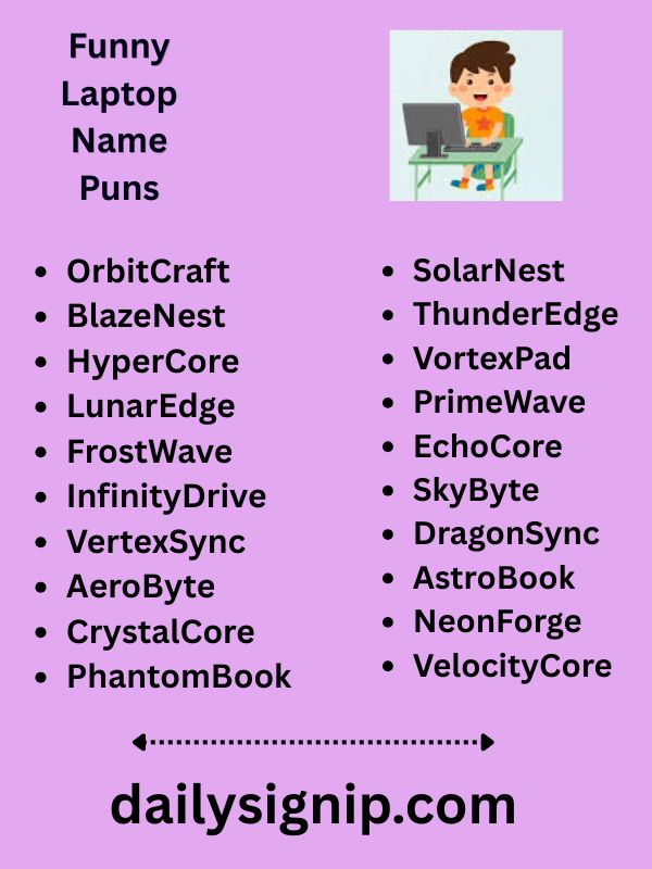 Funny Laptop Name Puns