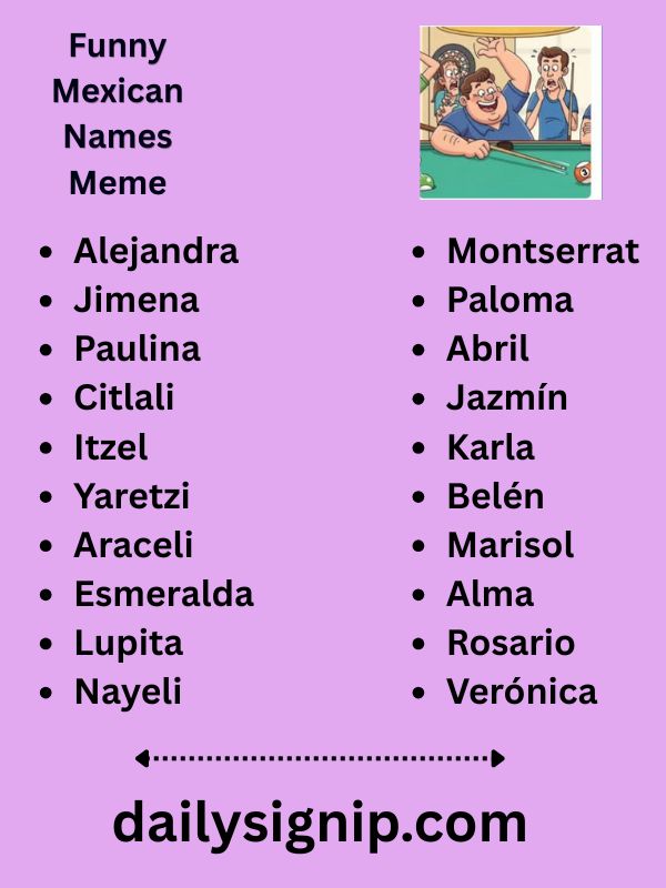 Funny Mexican Names Meme