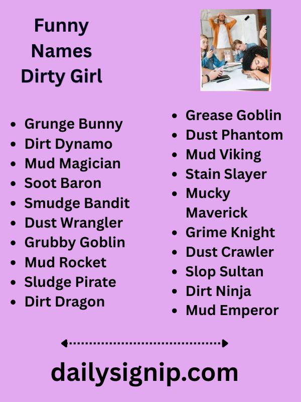 Funny Names Dirty Girl