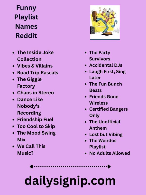 Funny Playlist Names Reddit