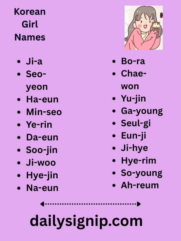 Korean Girl Names