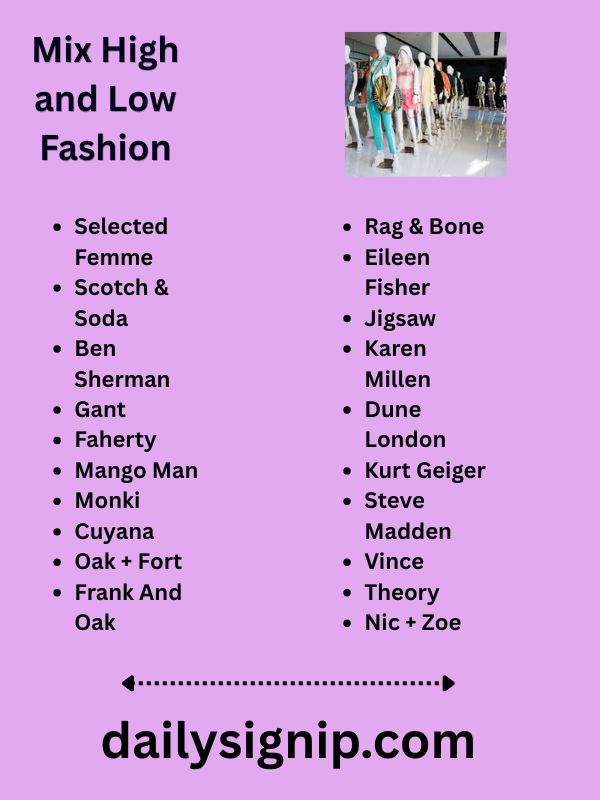Mix High and Low Fashion