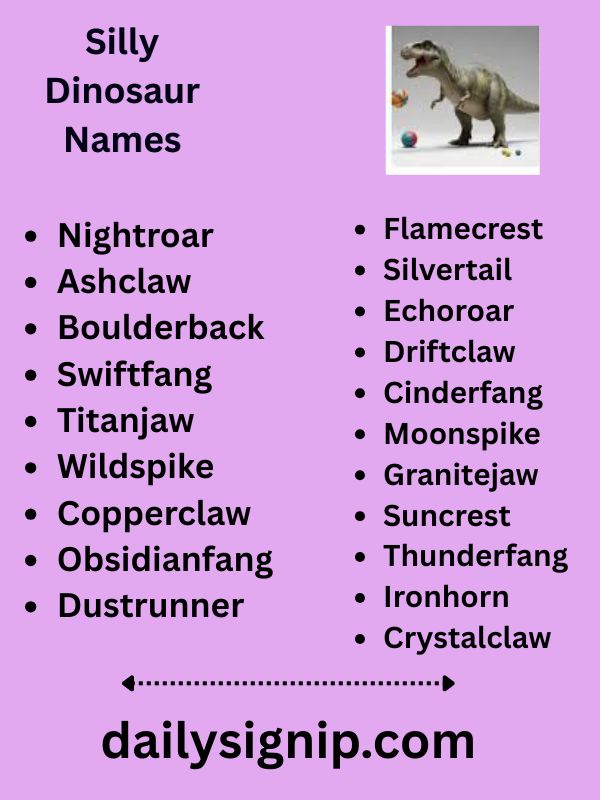 Silly Dinosaur Names