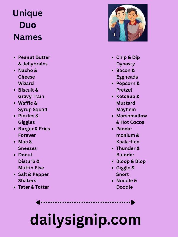Unique Duo Names