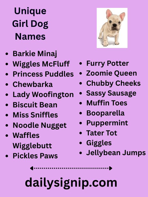 Unique Girl Dog Names