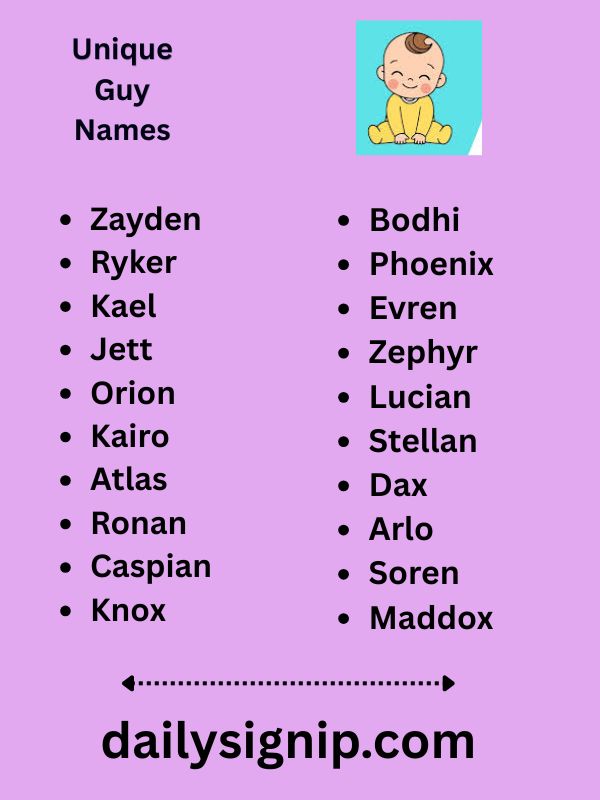 Unique Guy Names