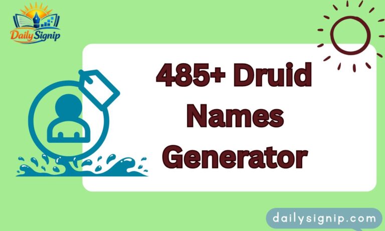 485+ Druid Names Generator