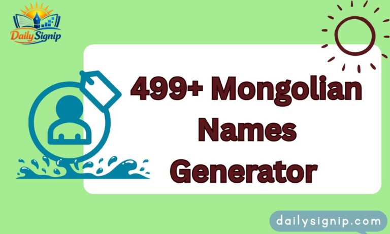 499+ Mongolian Names Generator