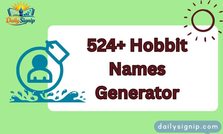 524+ Hobbit Names Generator